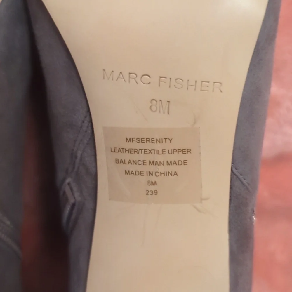 Marc Fisher Grey Swade Peep Toe Stiletto Heels - Picture 7 of 8